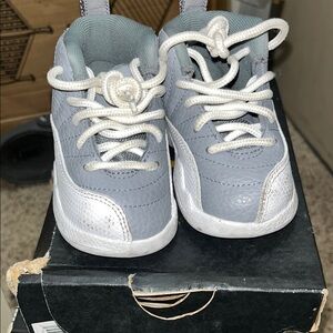 Kids Gray and White Sneakers